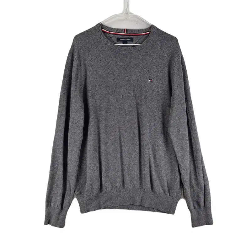 E9652 Tommy Hilfiger Men's Grey Plain Pullover Knit/Dirk