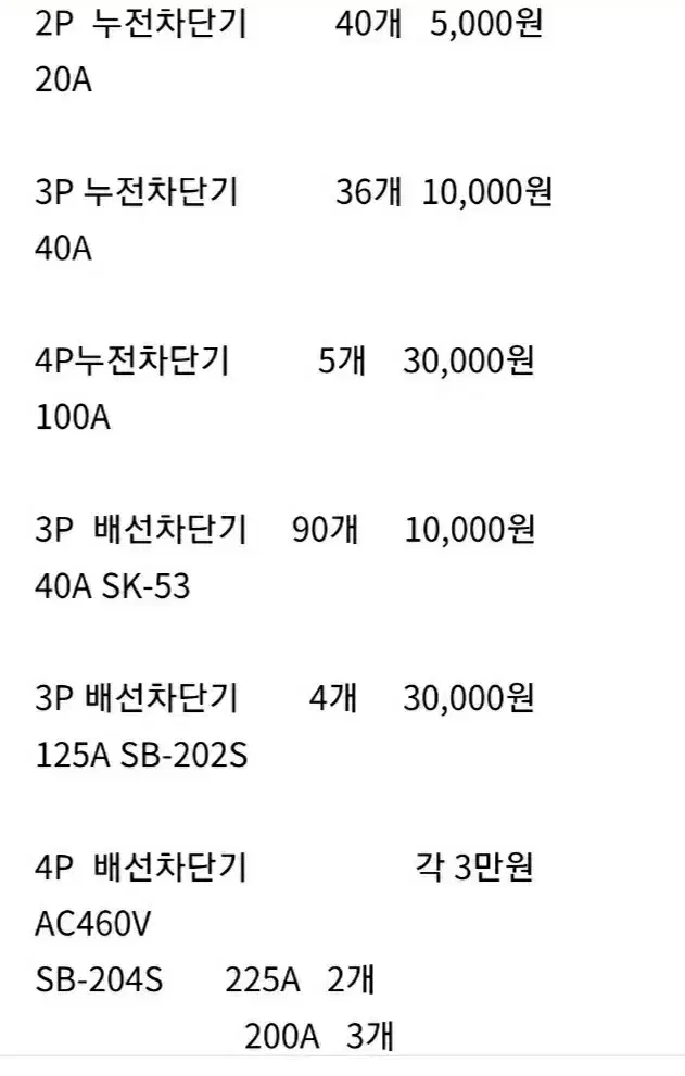 누전배선차단기