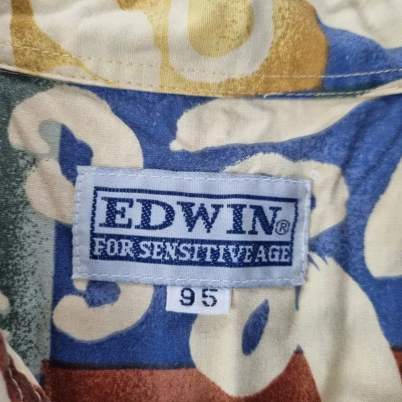 E9671 EDWIN 남95 프린팅 빈티지 셔츠 남방/더크