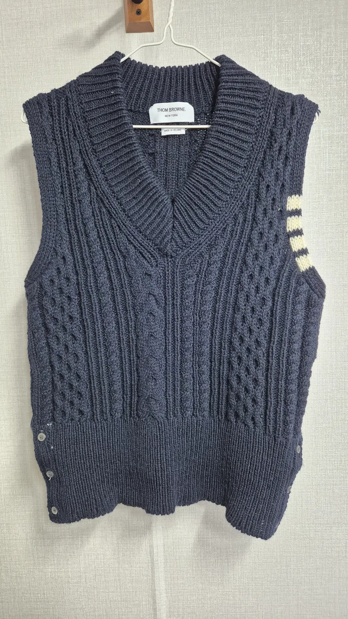 Thom Browne Navy Colorblocked 4-Bar Stripe Vest Jo