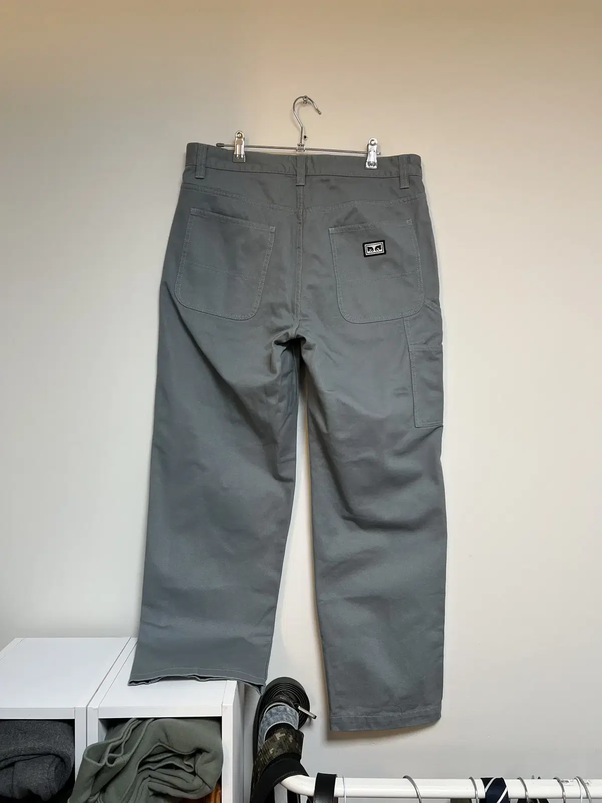 Aubrey Carpenter Pants in Durable Cotton (Gray, 32) - New