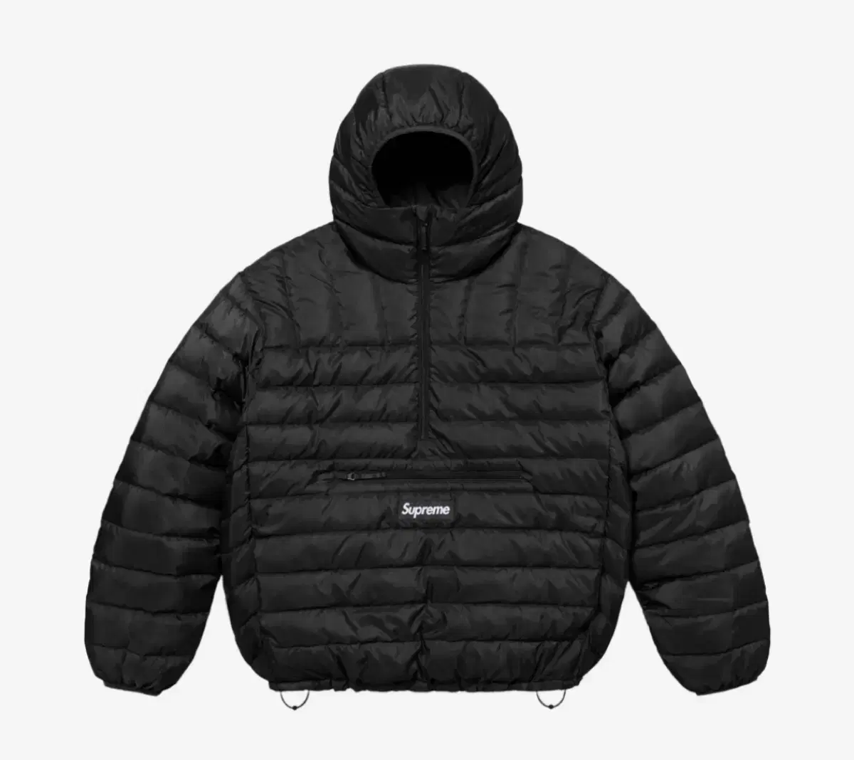 Supreme Micro Down Half Zip Hooded Pullover Black - 24FW