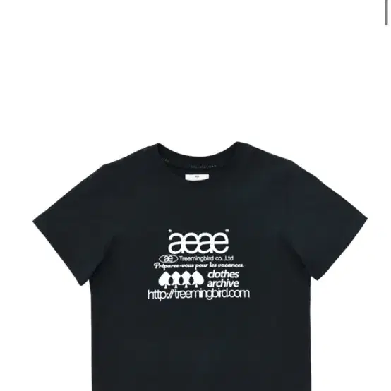 aeae x TREEMINGBIRDWeb Logo Crop T-shirt