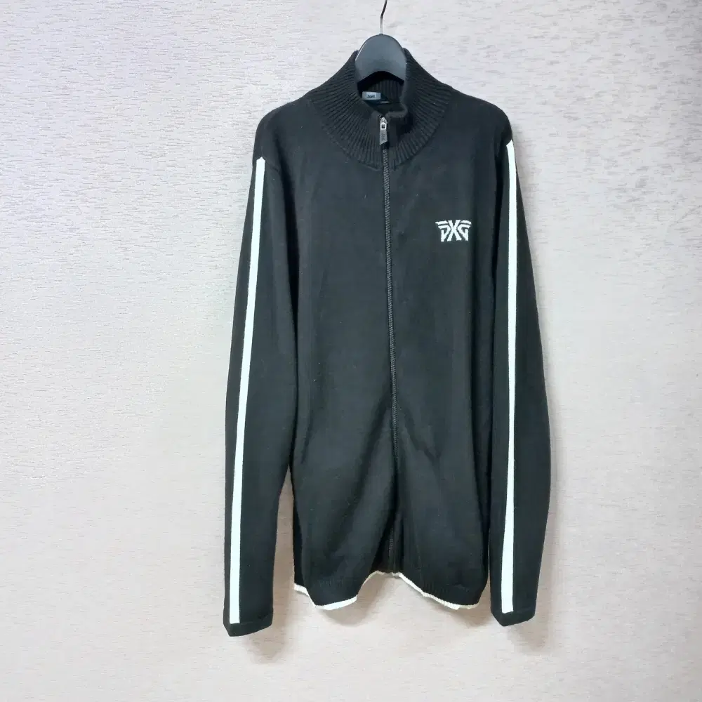 11-27/PXC Black Zip-Up Knit Cardigan Men's