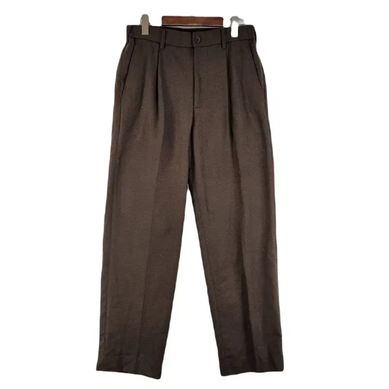 E9697 UNIQLO Men's 2730" Brown Pin Tuck Pants/Dirk