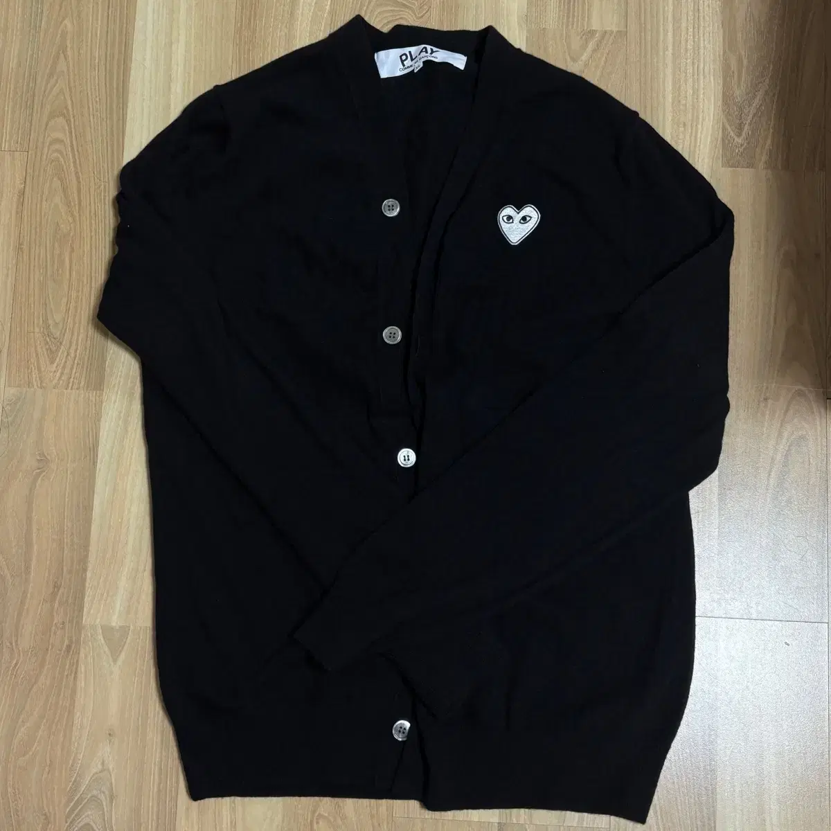 Comme des Garçons White Waffen Cardigan