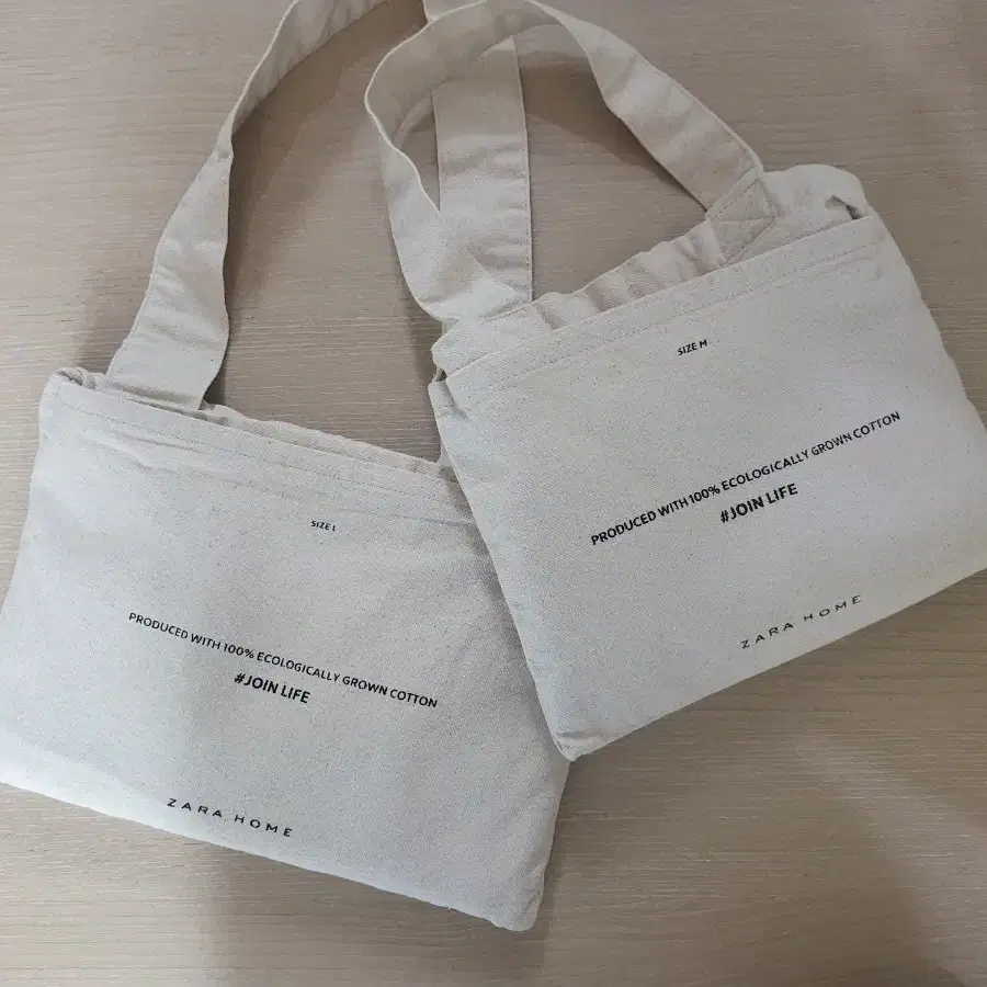 Zara Home 자라홈 에코백 2개 (M+L)