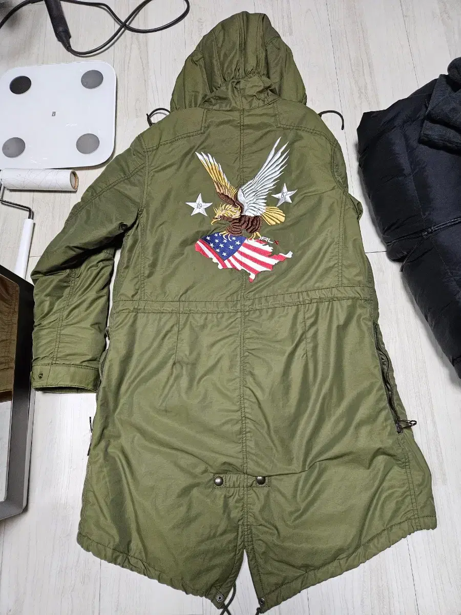 Polo Ralph Lauren Roverdown Gaffaca Field Padded US Army Eagle Embroidered Jumper Large