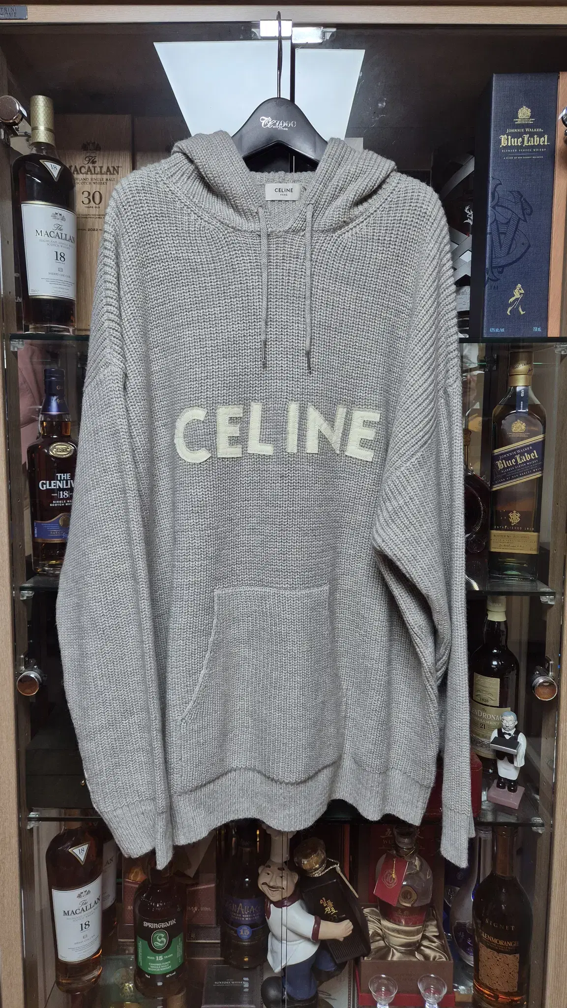 CELINE 후드 스웨터 니트 M 그레이