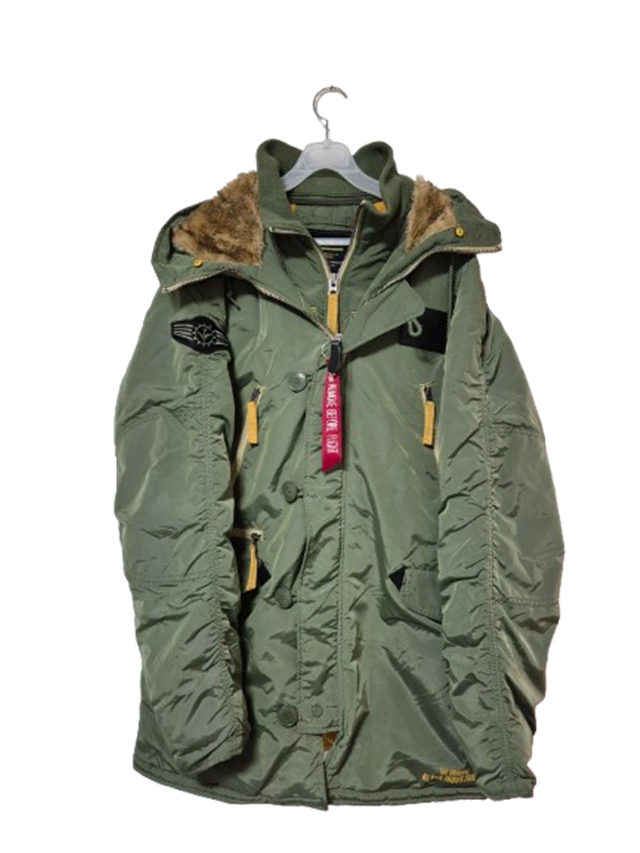 Alpine Industry Genuine Aviation Jumper Men's Camo Hooded Padded Field CoatL