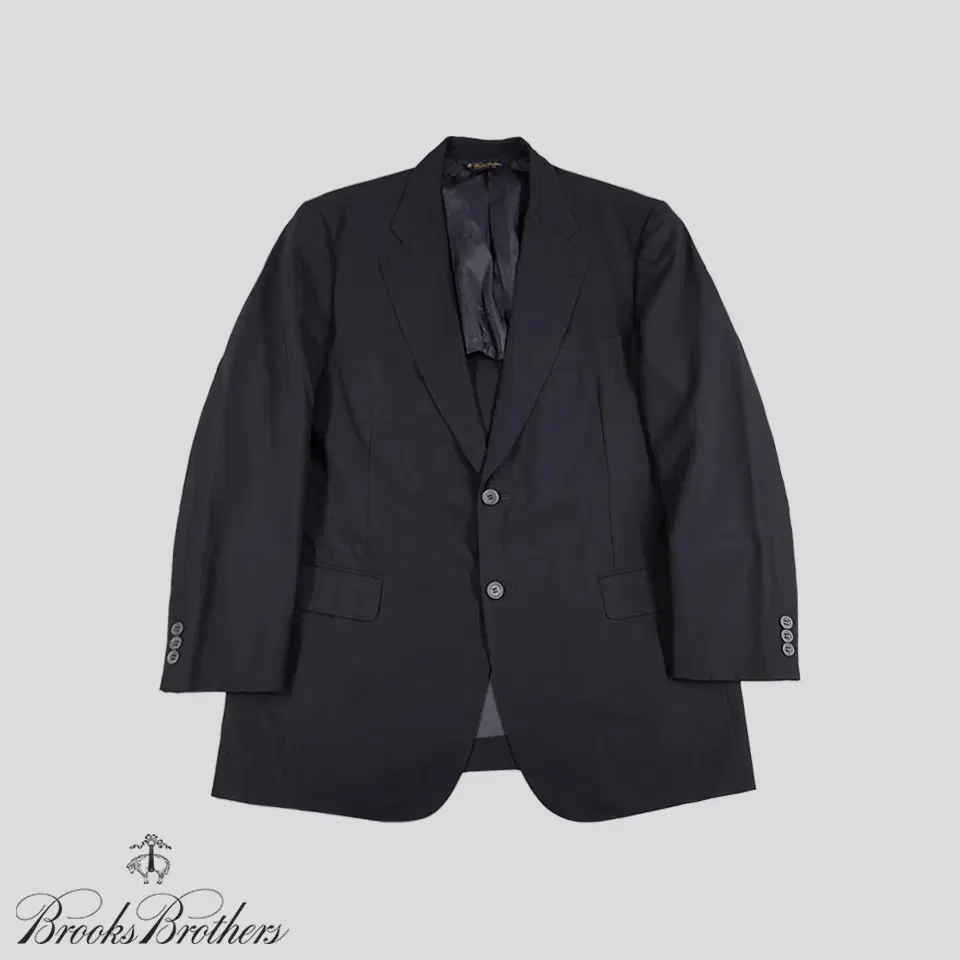 Brooks Brothers Deep Navy Wool Blend Simple Casual Minimalist Two-Button Single-Breasted Blazer