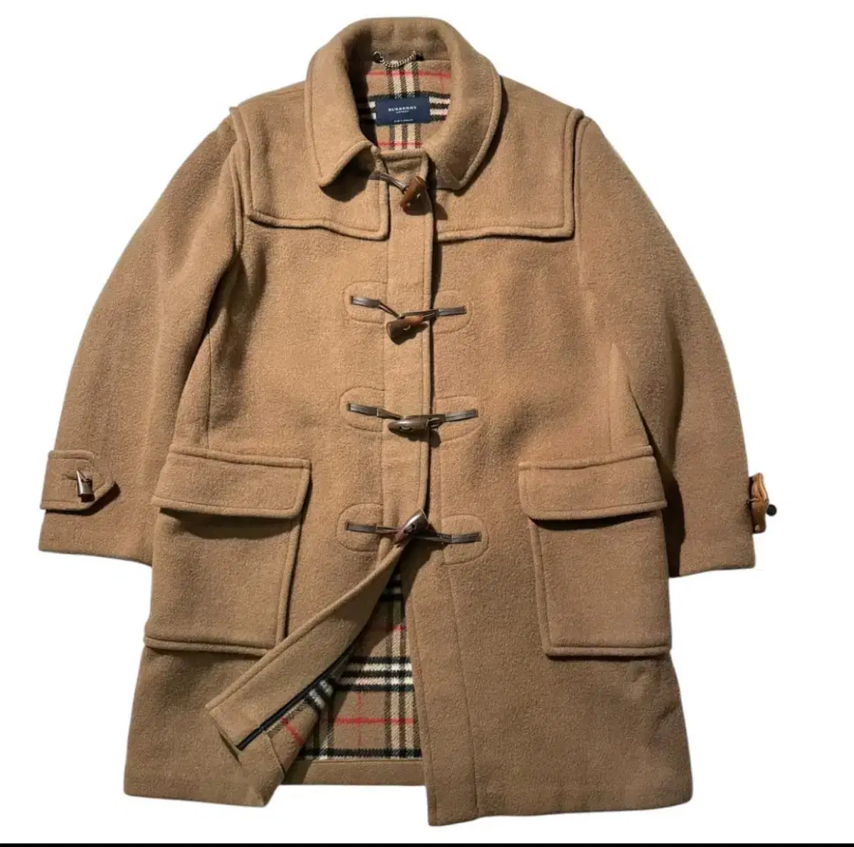 Burberry Nova check-lined duffel coat