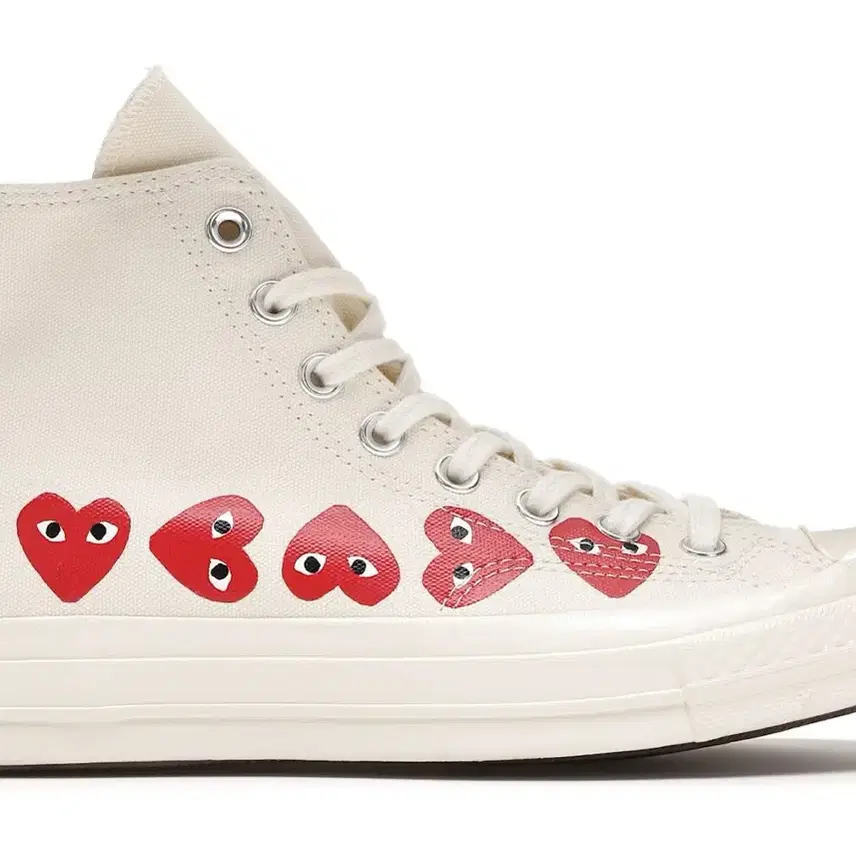 Comme des Garcons PLAY Multi-Heart White