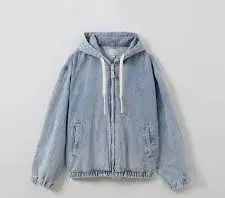 Spao Denim Hoodie Zip Up