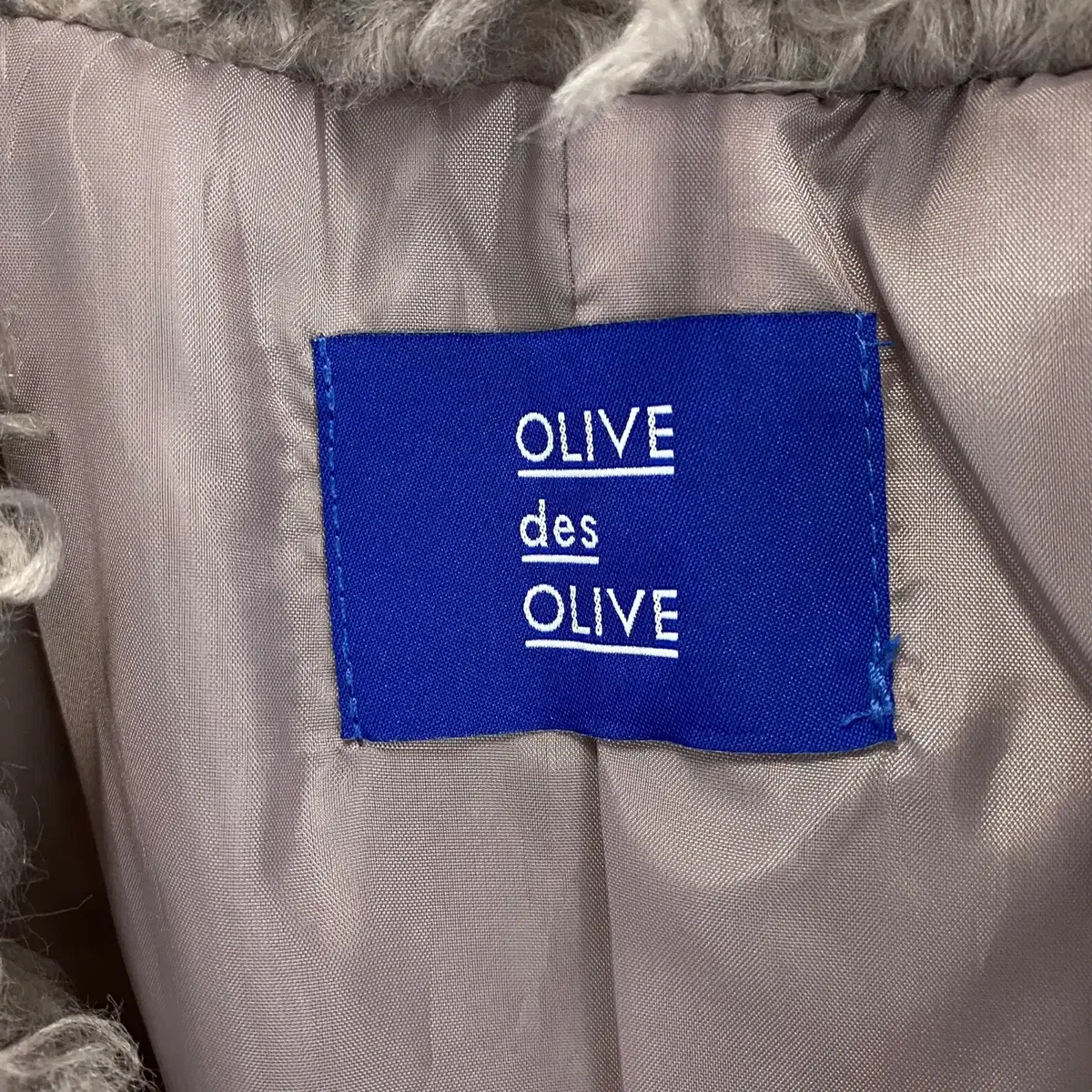 빈티지 OLIVE DES OLIVE 루즈핏 에코 퍼 자켓