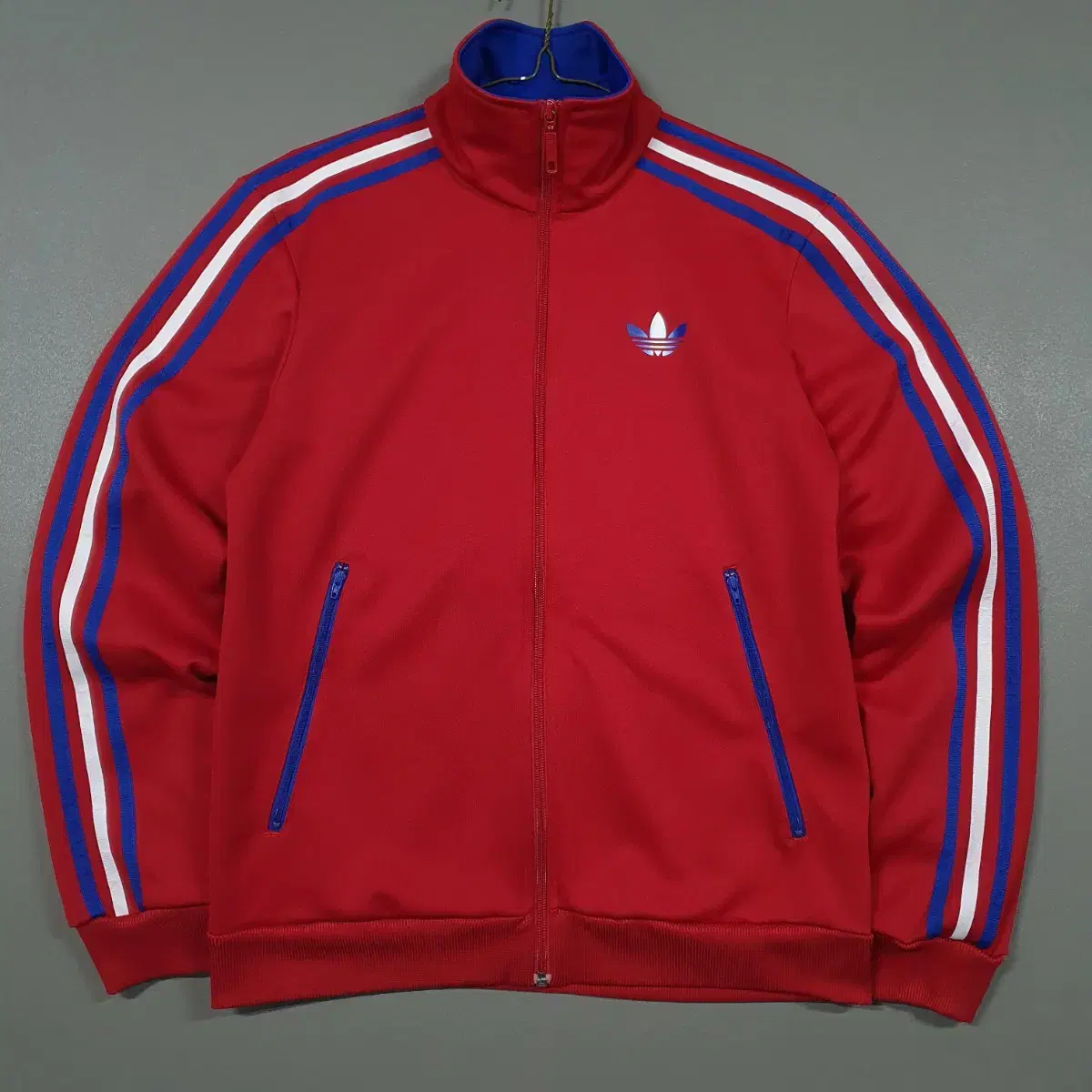 90 (S) Adidas Europa Original Firebird Multicolor Red Jersey Jacket