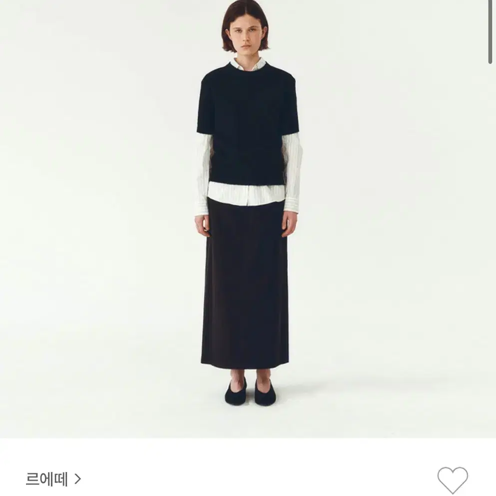 르에떼 maxi wool skirt black 1