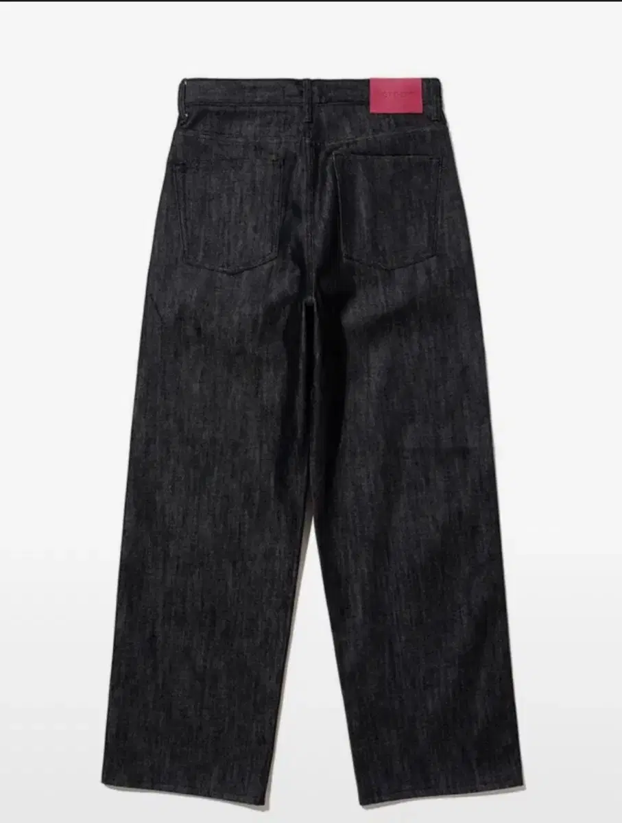 Fortune's Two-Tuck Wide Denim Jeans in Black