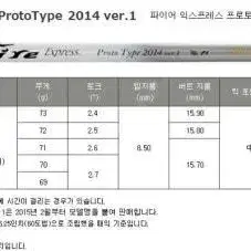 파이어익스프레스 프로토타입 F2 투어플랙스 드라이버샤프트(44.75...