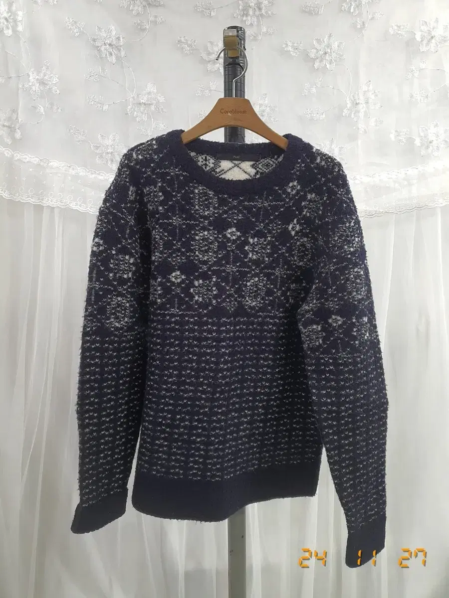 Flack Knit 4 (domestic size 105, navy)