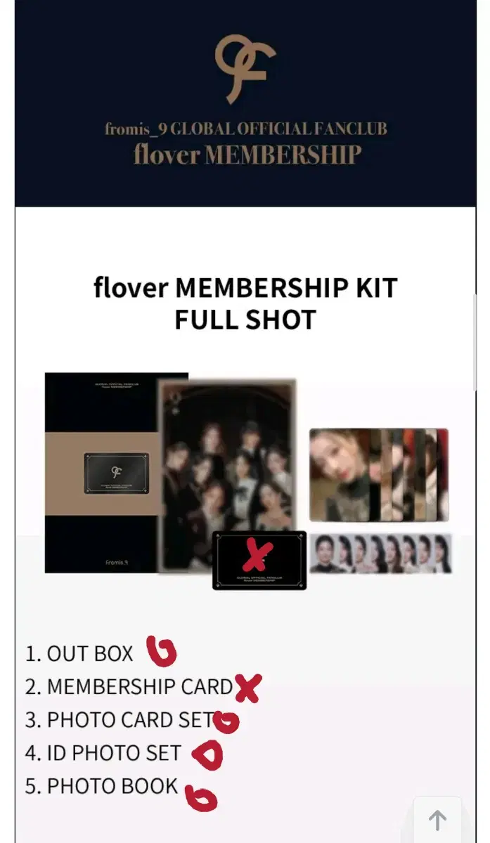 Fromis 9 Flover Membership kit V2