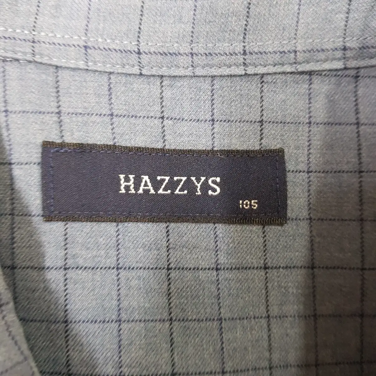 HAZZYS 네이비 체크 셔츠 105