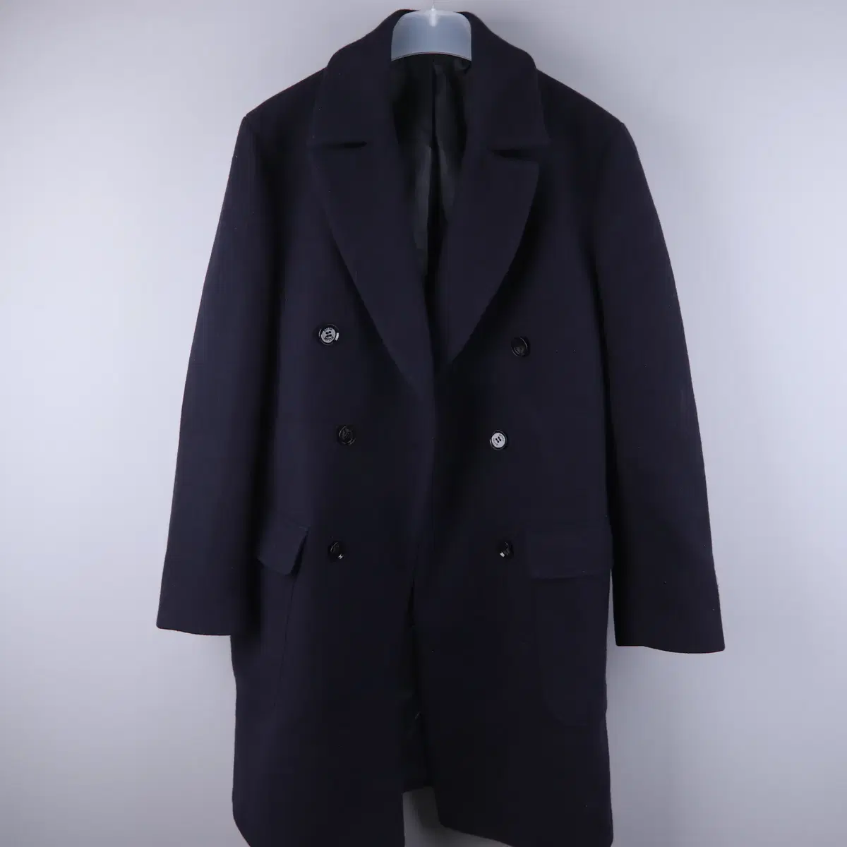 Basso Homme Cashmere Blend Double Coat Navy (105) A