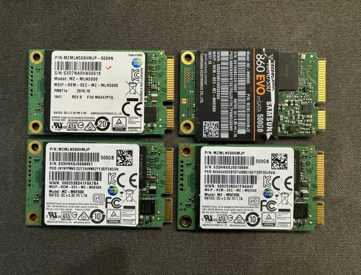 삼성 mSATA SSD 500gb 판매합니다.