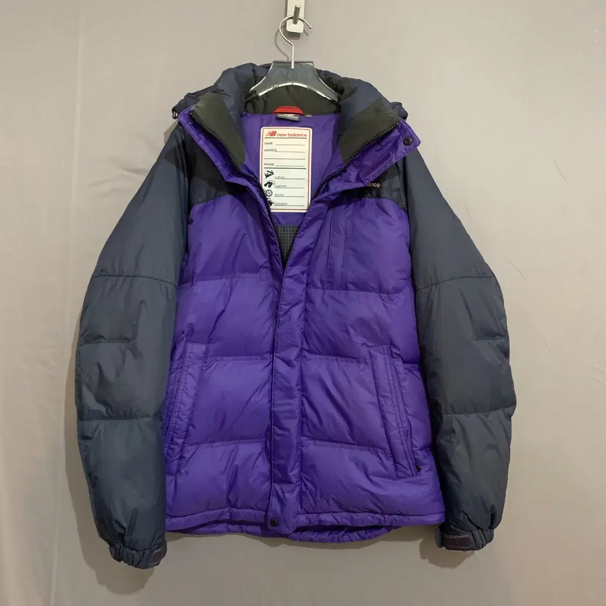 100 L New Balance Duck Down Hooded Puffer Jumper