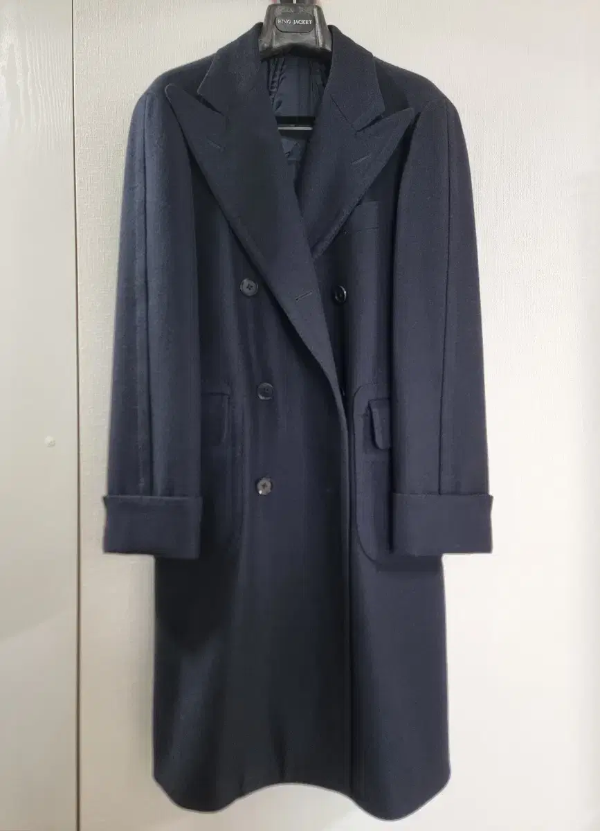 Double Polo Coat Silver Label Cannonico Dark Navy 206 with Ring Jacket