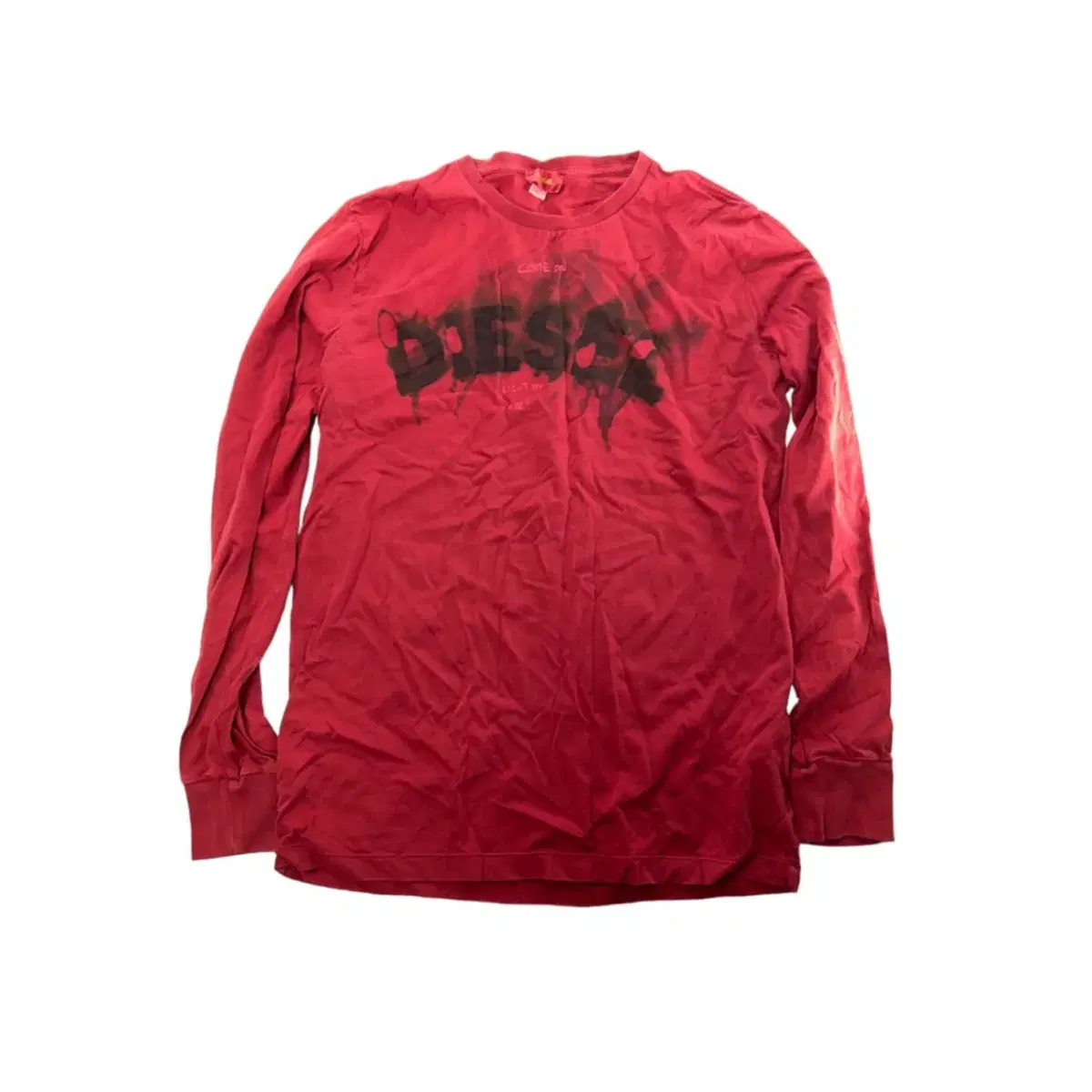 Diesel diesel red long sleeve tee M