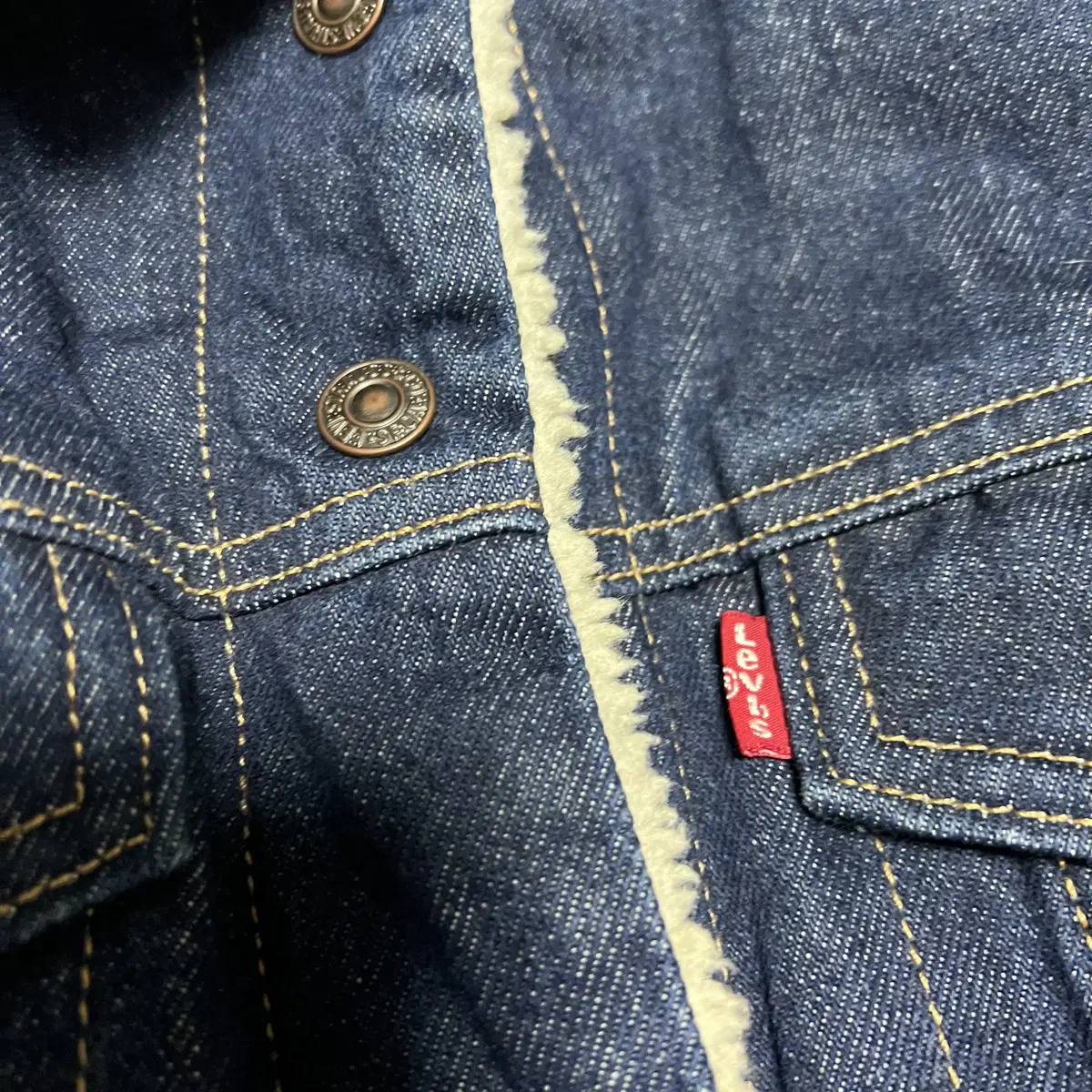 LEVIS 리바이스 양털 쉐르파 데님자켓(S)