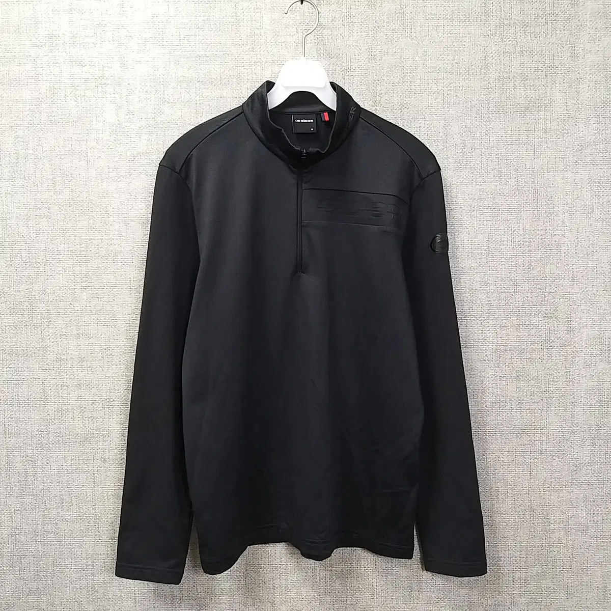 7g. Ider Black Big Logo Brushed Vahn Zip T-Shirt Men95