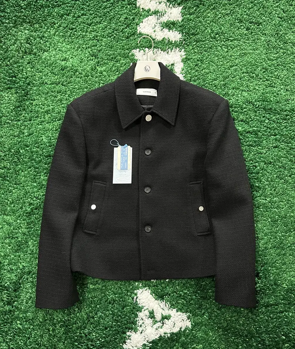 Waviness Tweed Jacket Black 2 SIZE