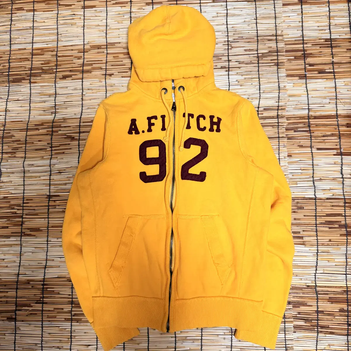 Abercrombie Yel Embroidered 92 Hoodie Zip Up L