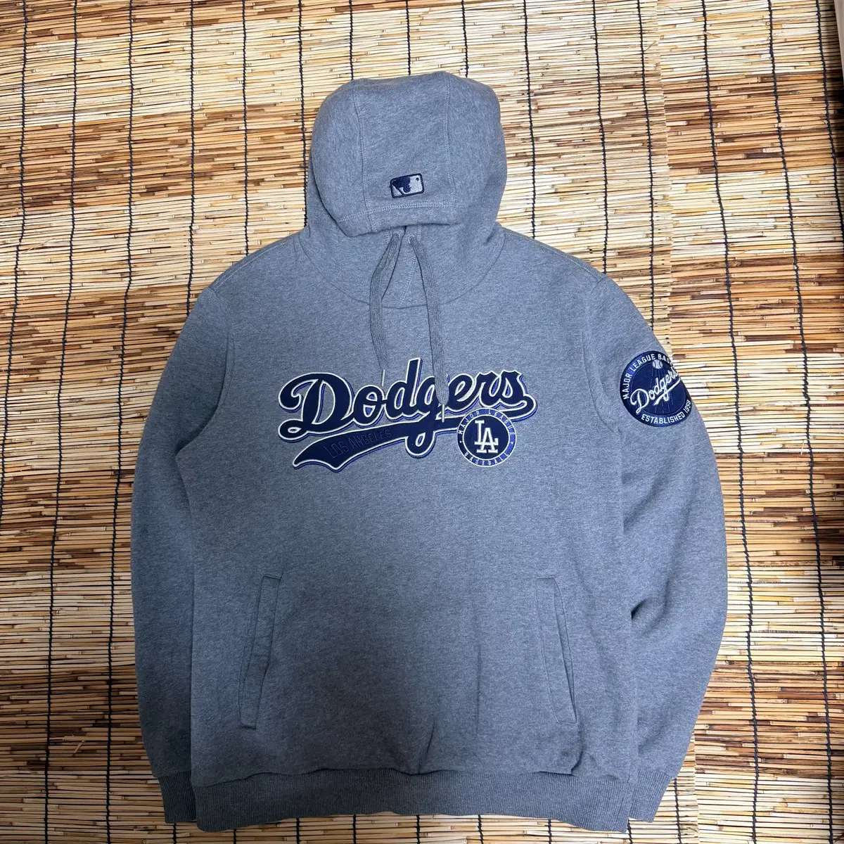 MLB Gray LA Dodgers Hoodie L