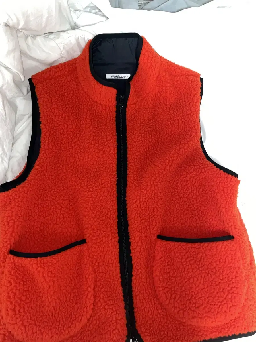 23FWWoody Sherpa Vest (Orange) L