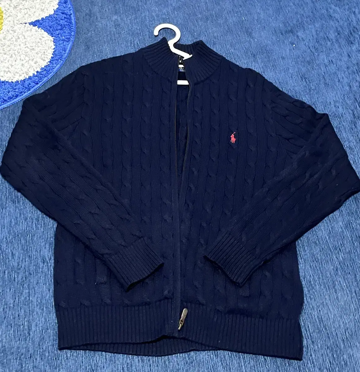 [Genuine] Polo Knit Zip-up XL