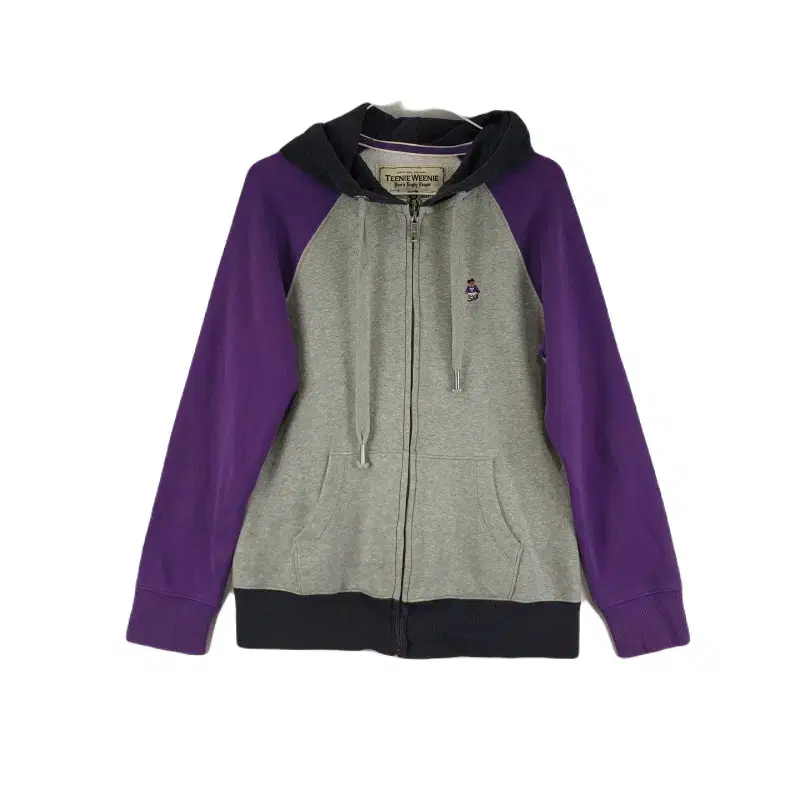 E9708 TINYWINNIE WL Gray Colorblocked Hooded Zip-Up/Dirk