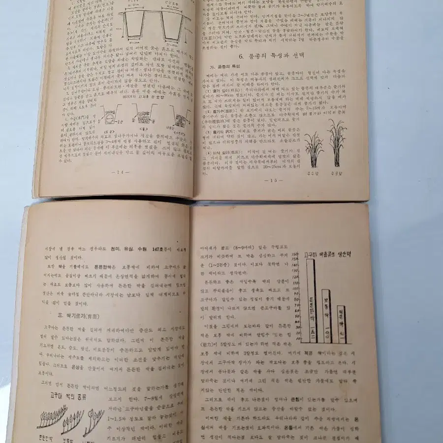 근대사 수집 자료 옛날 고서적 농촌 진흥청 돼지 과수 고구마 농업 4권