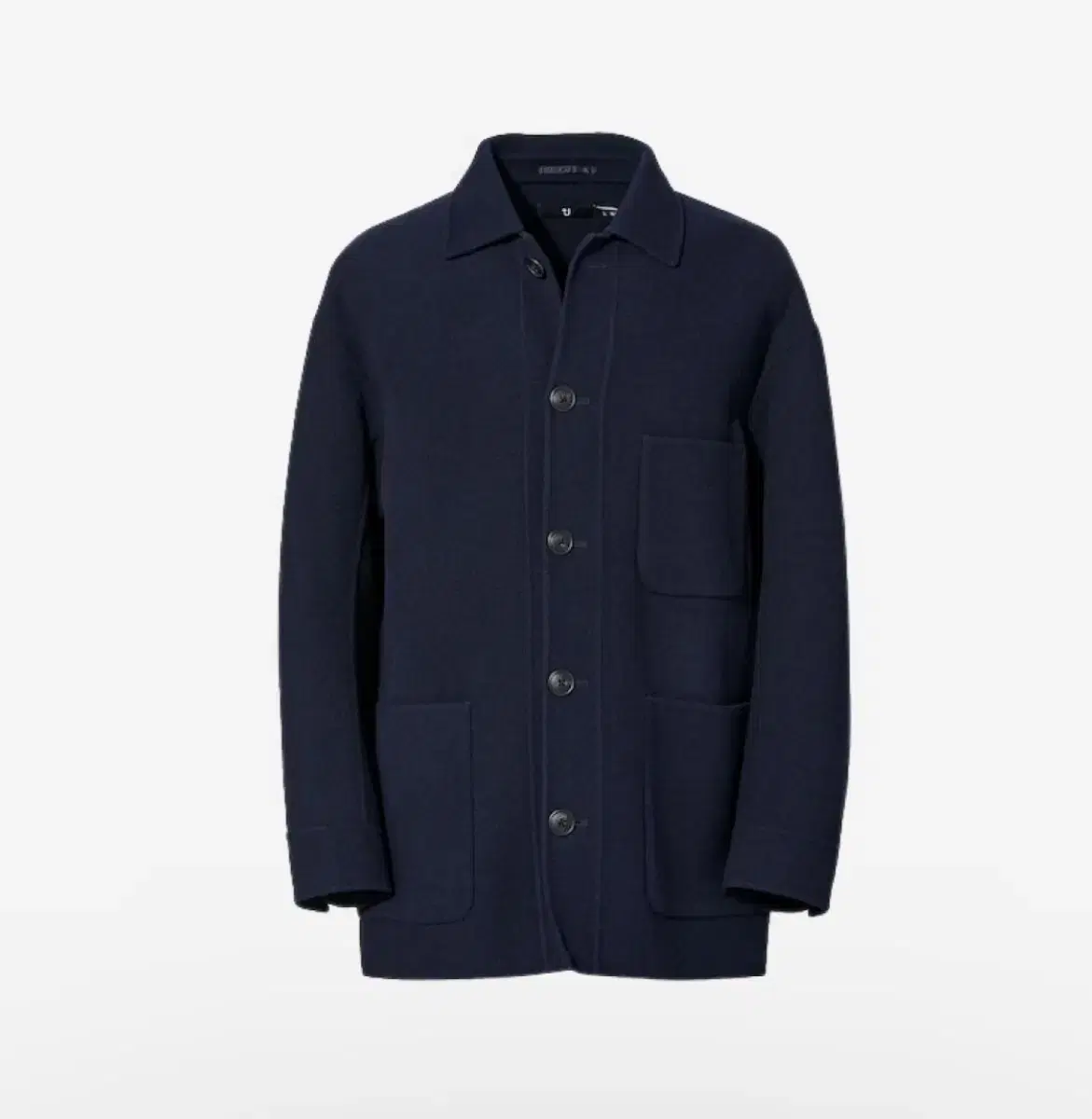 Uniqlo Jil Sander Wool-blend Oversized Shirt Jacket Navy