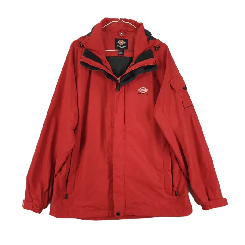 E9733 Dickies Men's 100 Red Outer Hooded Jacket/Dirk