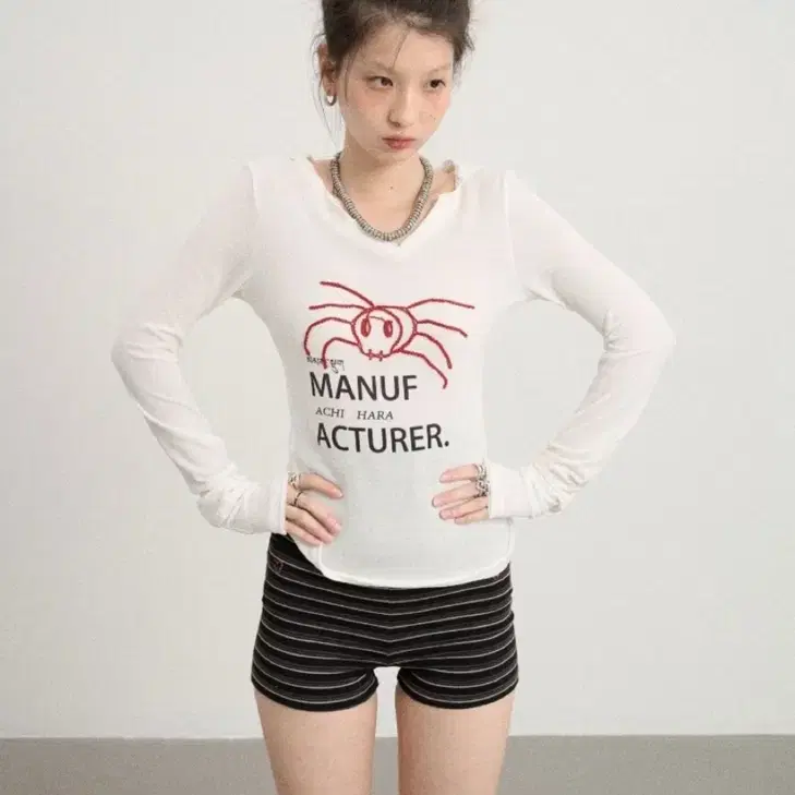 Dear my kiko Spider Slim Hoodie Top