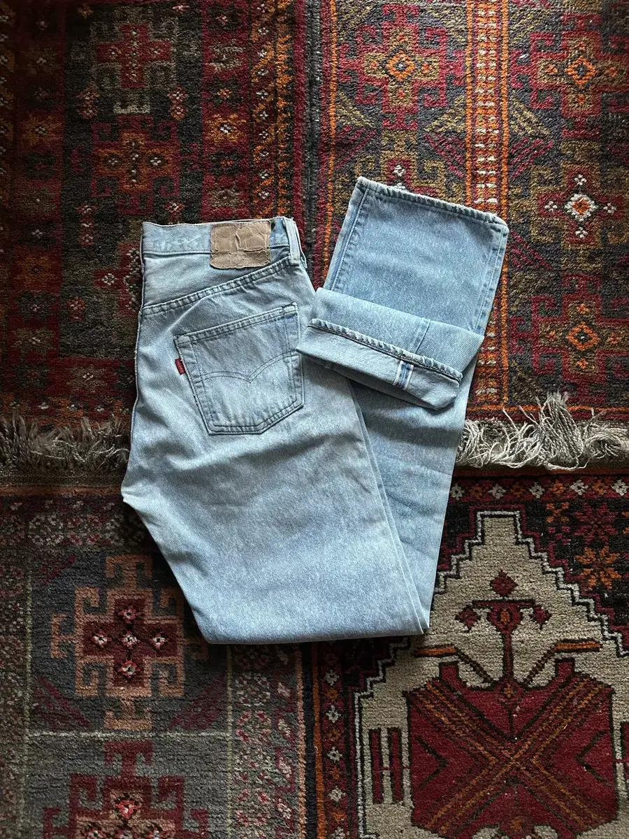 80s Vintage Levi's 501 66 Reviews Selvedge Denim Pants Electric Big E