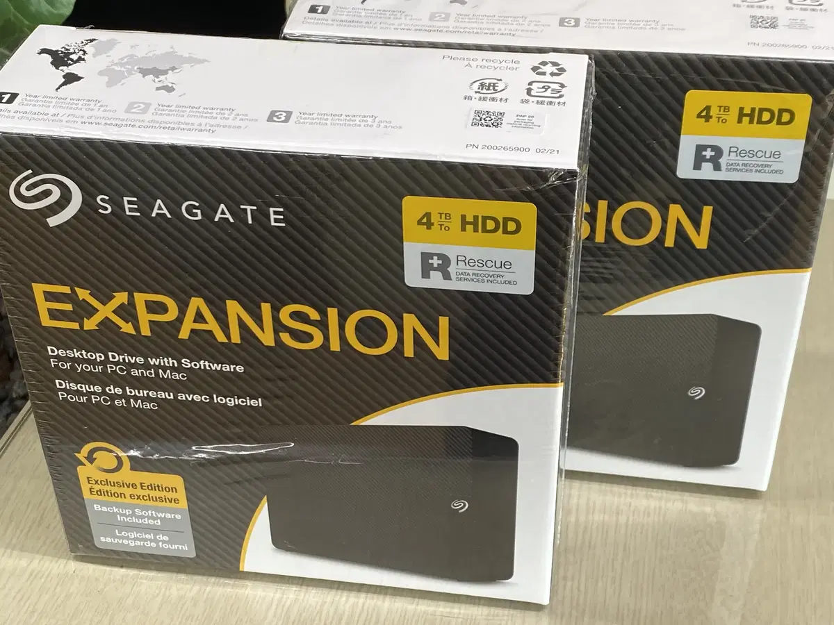 Seagate 4TB 외장하드 미사용 시게이트 4테라 HDD