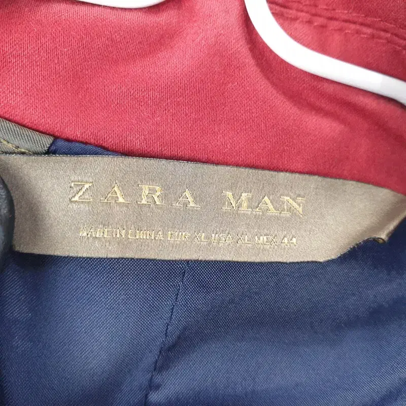 E9748 ZARA MAN 남XL 레드 카라 면 자켓/더크