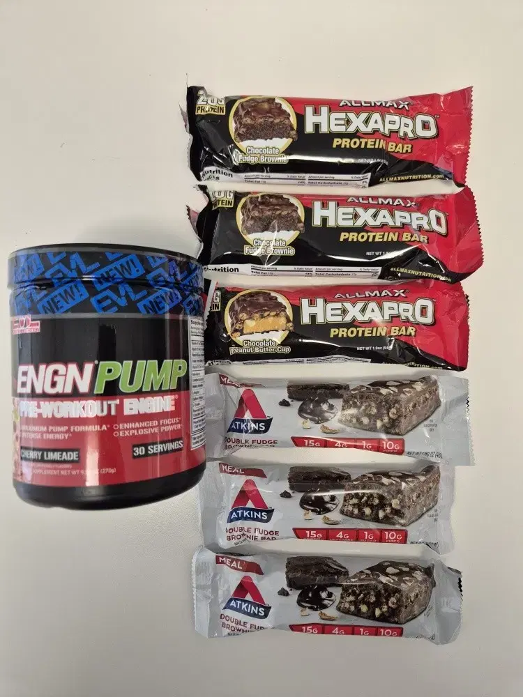 [Package] Sports supplements, pre-workout booster, protein bars, protein bars bulk