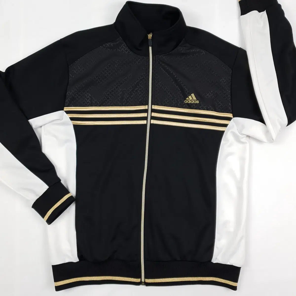 adidas Men's Glitter Logo Track Top Jersey Gold-Black (100)