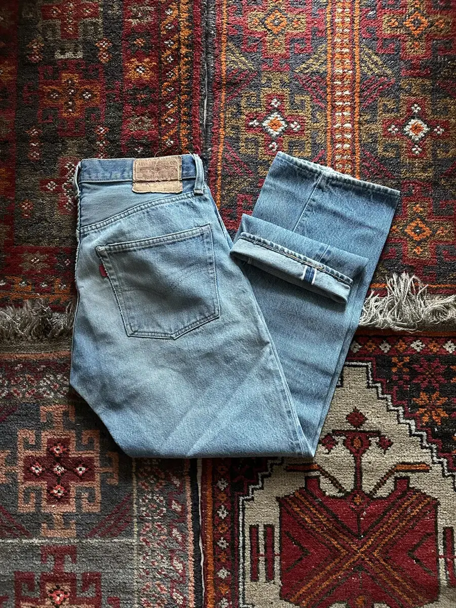 70s Vintage Levi's 501 66 Reviews Selvedge Denim Pants Electric Big E