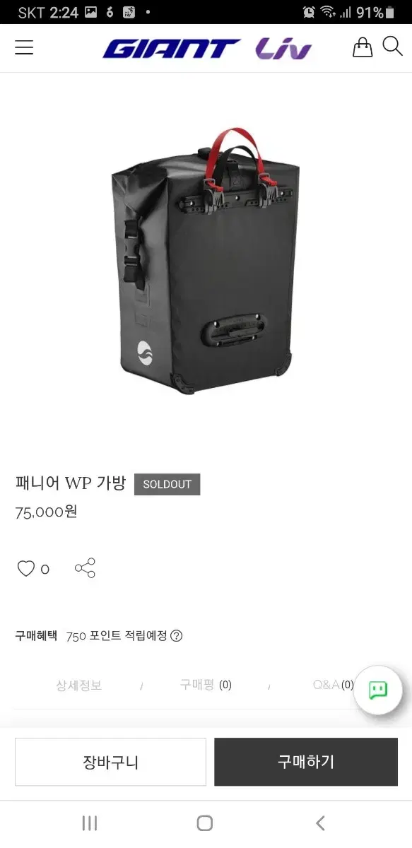 자이언트 자전거 패니어 wp 가방 투어용 가방 국토종주용